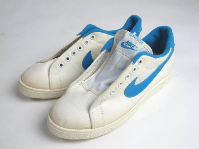 Vtg NOS 80s 1986 Nike USA Made Mens Canvas Tennis Shoes Sz 8 All Court Wimbledon
