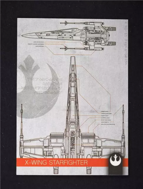 2019 Topps Journey to Rise of Skywalker Schematics #S-4 X-Wing Starfighter