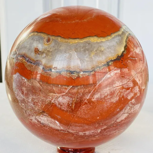 Natural Red jasper Sphere Quartz Crystal reiki Ball Healing 2360g