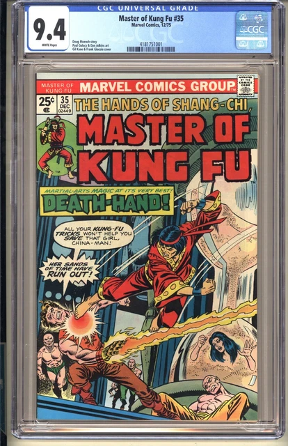 Master of Kung Fu #35  CGC 9.4 WP NM  Marvel Comics 1975 Hands of Shang-Chi v1