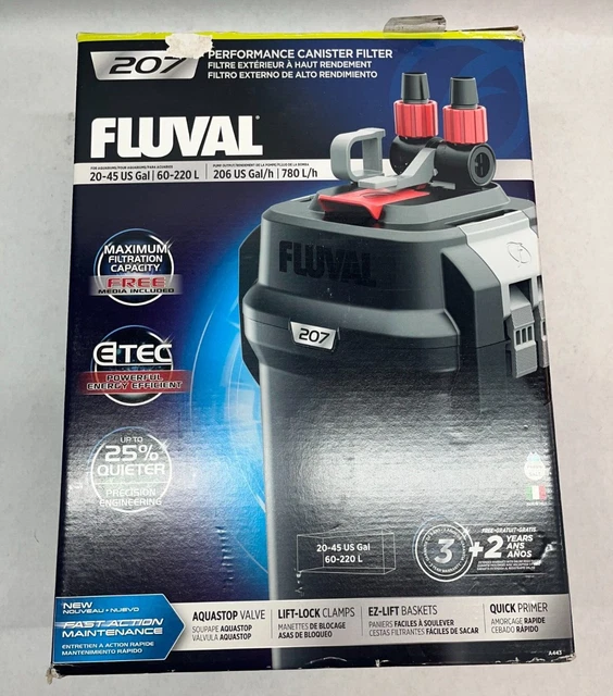 FLUVAL 207 CANISTER FILTER - LIGHTLY USED - OPEN BOX - Missing Parts!