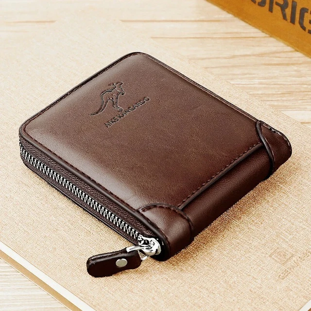 Portefeuille Homme En Cuir PU - Anti-RFID - Multi-Poches - Noir/Marron/Kaki - CANSIVIYA Neuf