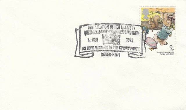 (92309) GB Cover Peter Rabbit Queen Mother Cinque Ports Dover 1979