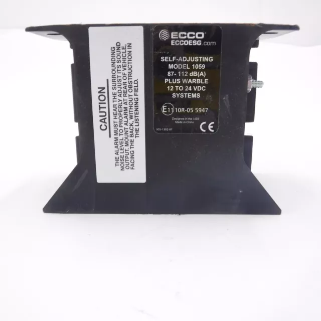 ECCO Safety Auto Adjust Back Up Alarm 12 to 36V DC 112 dB Sound Level