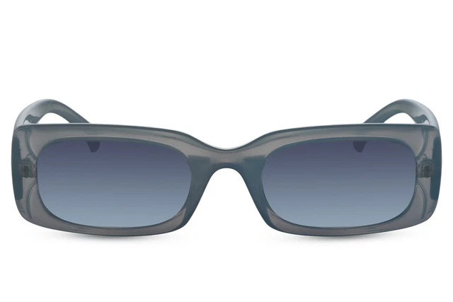 Occhiali Da Sole Senza Bordi Quadrati Sfumati - Look Vintage Retrò Senza Montatura - Foto 5