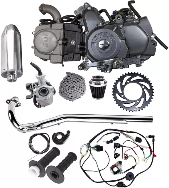 Lifan 125cc Engine Motor Kit Semi Auto Fo Dirt Bike ATV SSR Coolster 110cc CT70