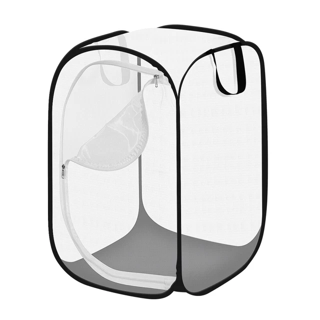 Cage D'habitat pour Insectes Et Papillons, Portable Terrarium à Filet Transparent, Pliable Extérieur D'observation des Plantes et Terrarium pour Petits Animaux Enclos pour Papillons avec Poignée