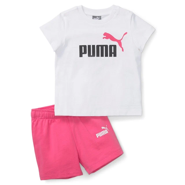 Set tè e pantaloncini Puma Minicats 845839 bianco 01 set combinato tempo libero bambino nuovo