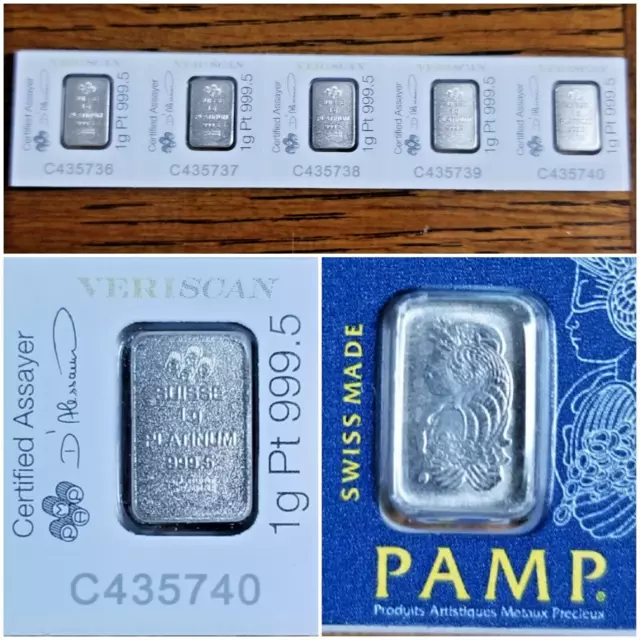 1-gram .999 Fine Platinum Multigram PAMP Bar – 740