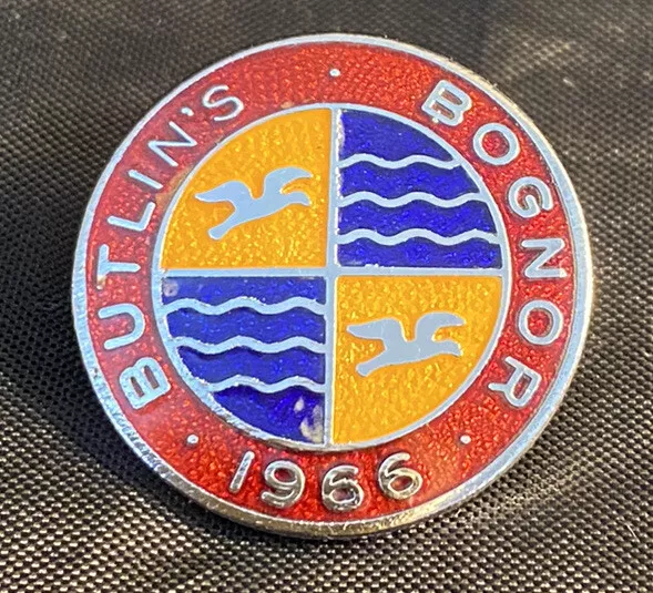 BUTLIN’S Enamel Badge 1966 Bognor Made By Fattorini And Sons Birmingham