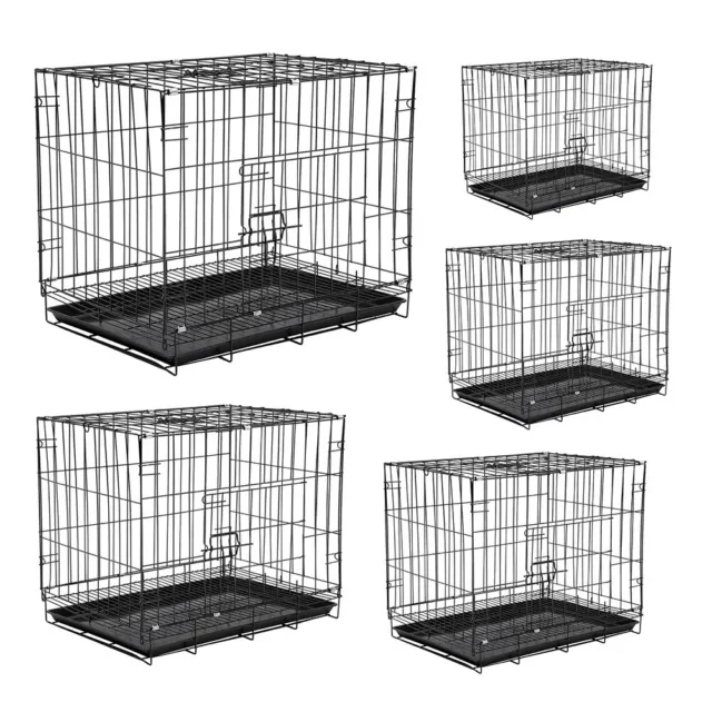 XXL Large Dog Cage Puppy Cat Pet Crate Carrier Small Medium Metal Cages Training