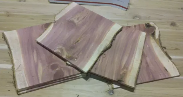 Package of x6 Milled Kiln Dried AROMATIC Red Cedar SLABs 12"X12"X1/2" SHIPs FREE