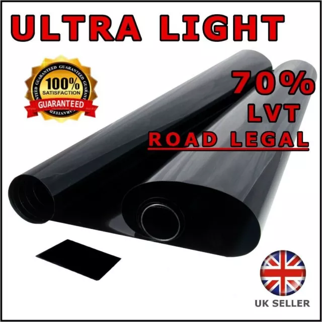 ULTRA LIGHT 70% LVT ROAD LEGAL CAR HOME WINDOW TINT FILM TINTING ROLL 6M x 76cm