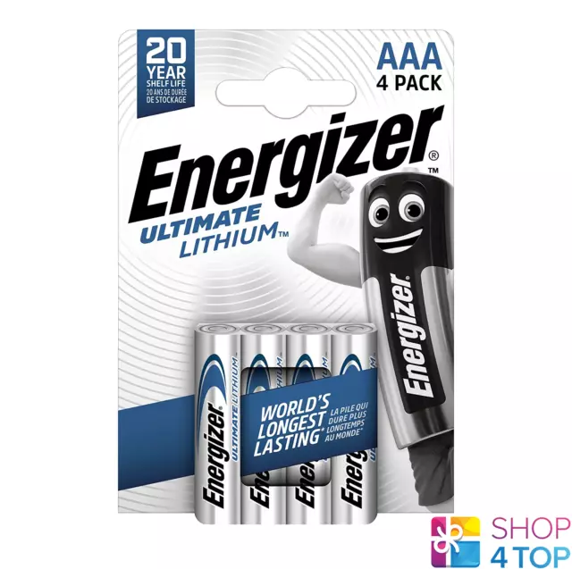 4 Energizer AAA Ultimate Litio L92 Baterías 1.5V Mignon Stilo Nuevo