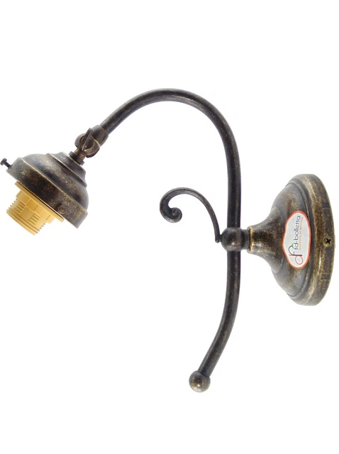 Applique ottone brunito,lampada illuminazione da parete in stile liberty ar0