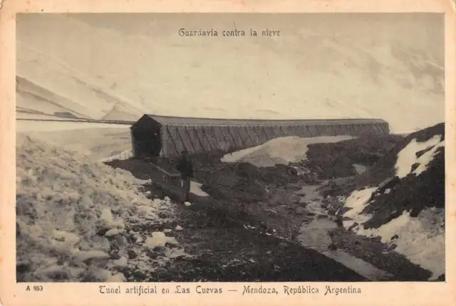 Mendoza Republica Argentina Las Cuevas Covered Bridge Vintage Postcard JJ649315