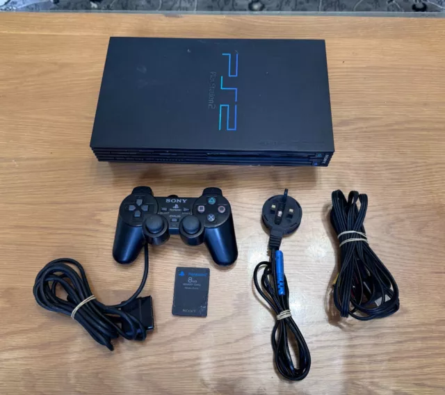 Sony PlayStation 2 Black Console + Controller Bundle Fat PS2