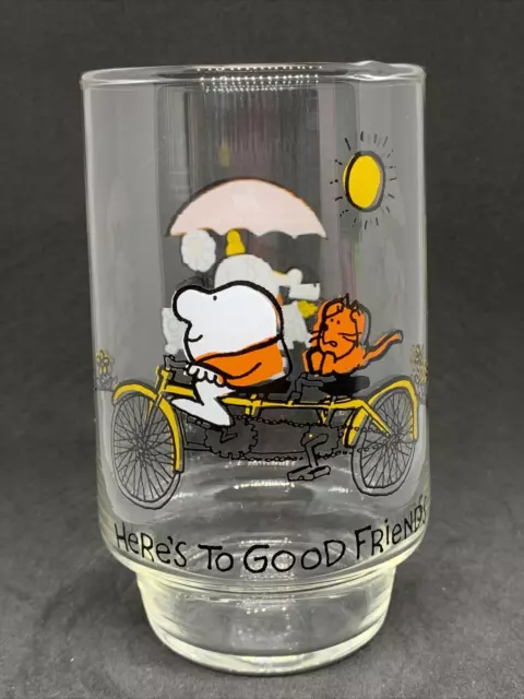 1977 Ziggy 7up Drinking Glass Here's To Good Friends Bike Tom Wilson Collectors