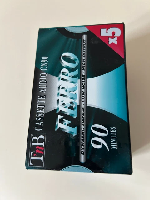 Lot De 5 Cassettes Audio Vierges 90 Minutes - Enregistrement Haute Qualité