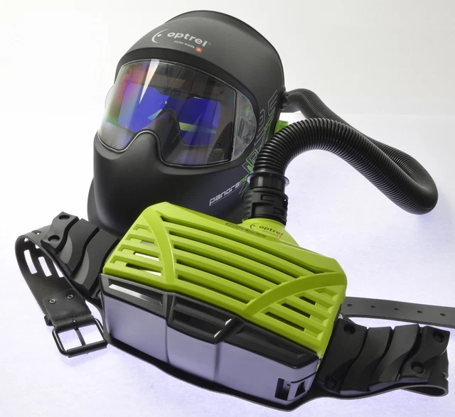 Optrel e3000x Completo Sistema (Verde) Con Panoramaxx, Negro Gebläseatemschutz