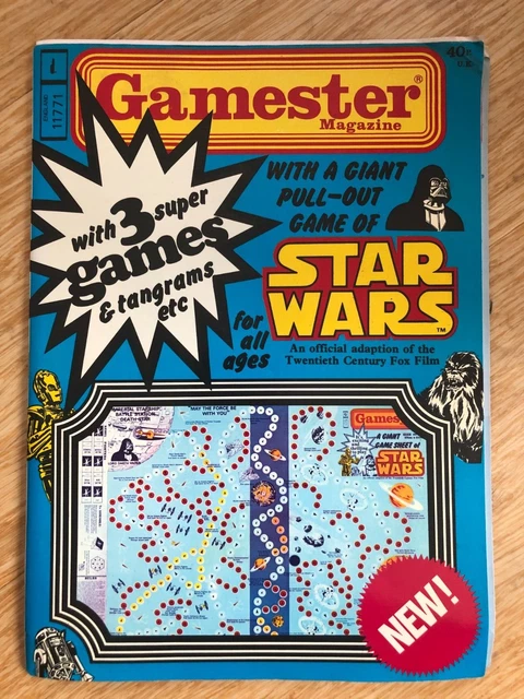 Gamestar Magazine #1 with Star Wars Poster/Pull Out Game 1977