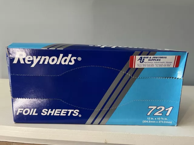 Reynolds Wrap Pop-Up Interfolded Aluminum Foil Sheets 12 x 10 3/4 Silver 500/Box