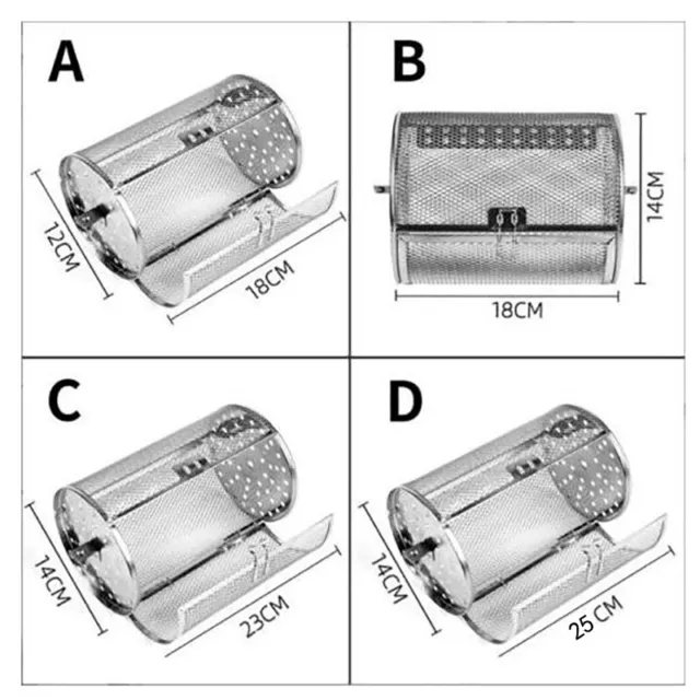 Edelstahl Grillkorb Ofen Rotisserie Grill Korb Bratenkorb Bakeware BBQ