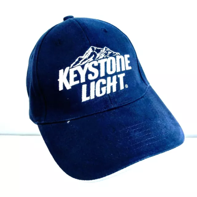Keystone Light Hat Navy White Under Visor Lightweight Adjustable OSFM Beer Cap
