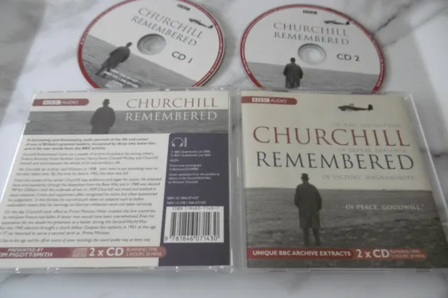 Churchill Remembered Bbc Archive 2 Cd Audio 2 Hr 30 Min 2006 Tim Pigott-Smith