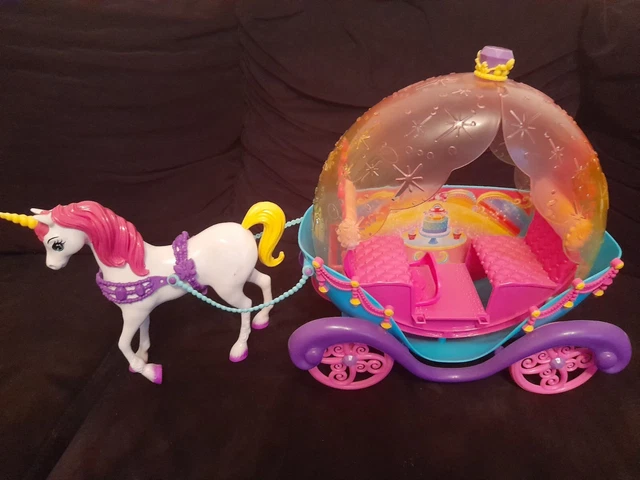 carrosse barbie arc en ciel
