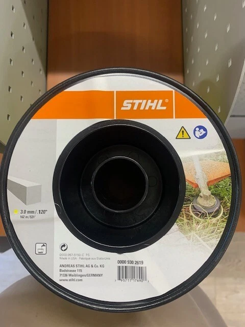 Original STIHL Mähfaden 3,0 mm 162 m 0000 930 2619 gelb eckig 795711176907