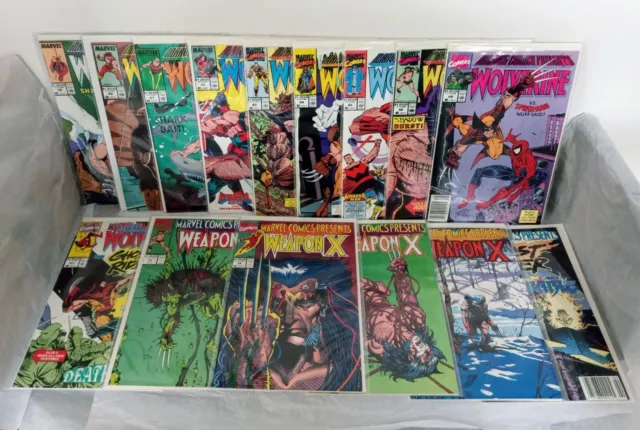 Marvel Comics Presents Wolverine/Weapon X/Ghost Rider Lot of 15 Issues All F/VF+