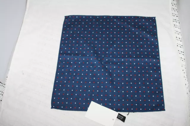 Nordstrom men's Blue Red White Polka Dot Pocket Square