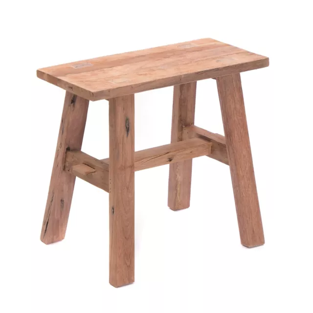 HOCKER "RECTA 45" | Recyclingholz, 50x45 cm | Pflanzenhocker, Holz Sitzhocker