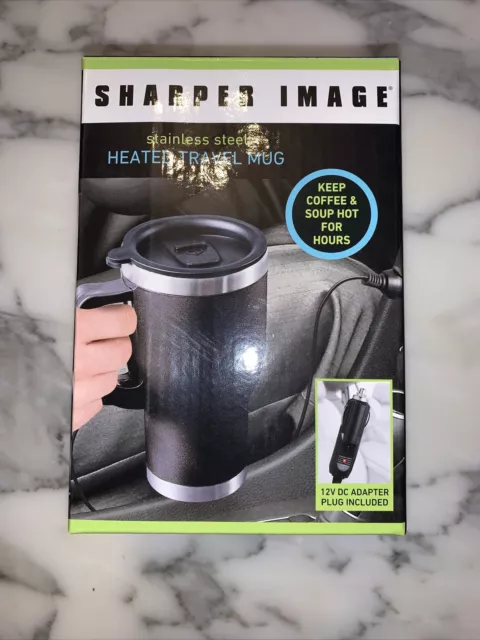 Stainless Steel Heated Travel 14OZ. Mug 12V DC Adapter Plug Included Brand New!!