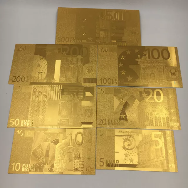 Euro Set - Gold Banknoten - Mit Gold - Sammlung - Geschenk - Selten