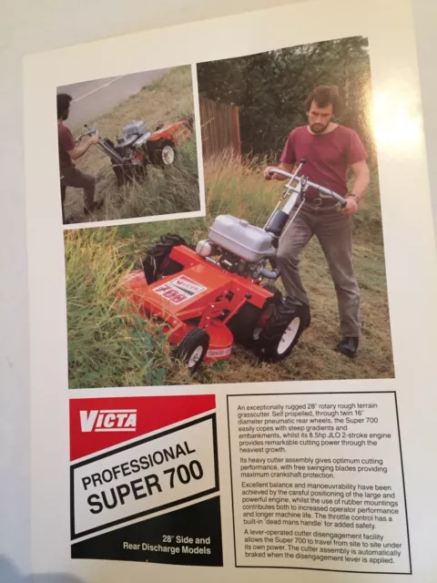 VICTA MOWERS Professional 550 Original 1980s Vintage Brochure 6.00 PicClick UK