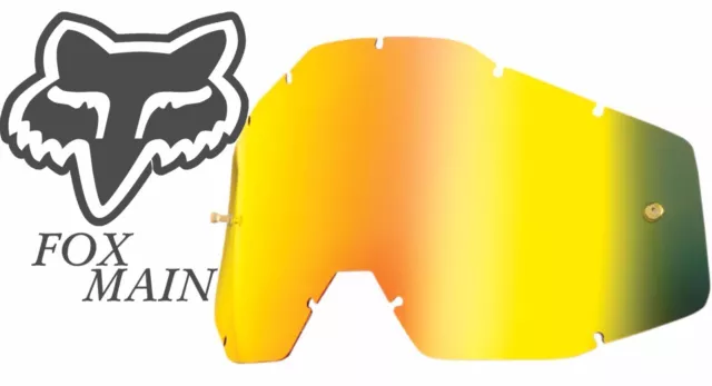 Goggle Shop MX Motocross Objektiv für Fox Main - Spiegel gold