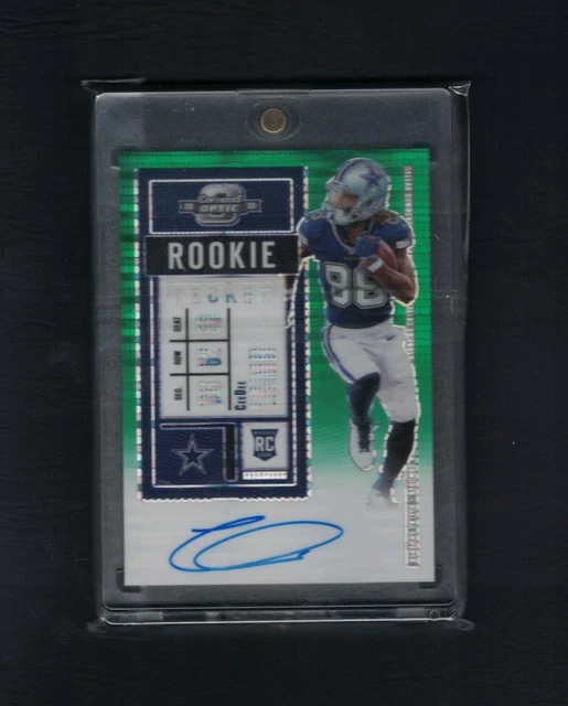 2020 Contenders Optic #107 Ceedee Lamb Rookie Green Pulsar Auto #5/27 Tough Card