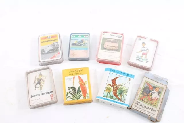 8 Antiguo Juegos de Cartas Old Vintage Cuarteto Tarjetas