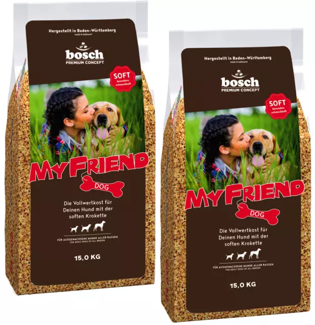 BOSCH 30kg (2x 15kg) My Friend Softbrocken Hundefutter Trockenfutter