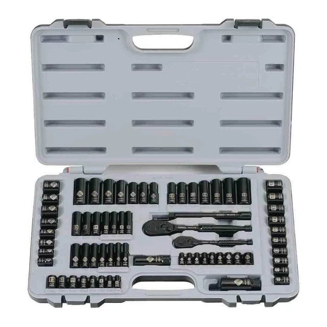 1/4 In. And 3/8 In. Drive Black Chrome Laser Etched SAE Mechanics Tool Set