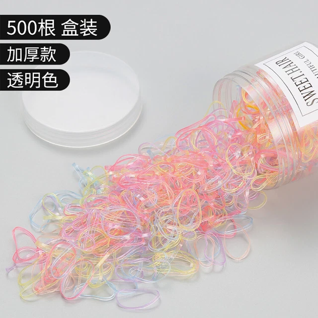 500pcs Colorful Small Elastic Hair Bands Rubber Cute Girls Kids Ponytail Holder 12
