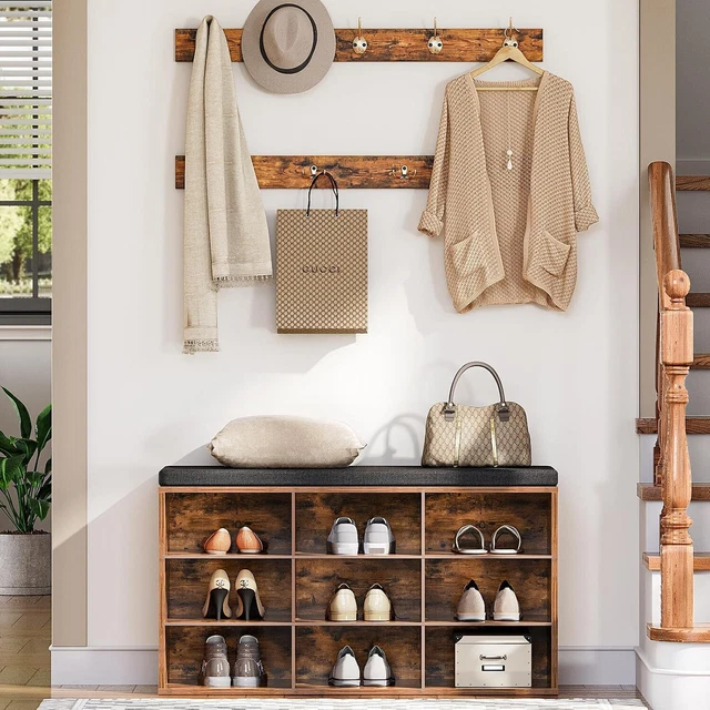 Panca Con Scarpiera Relaxdays - 3 Scomparti, Imbottita, Bianca - Foto 8