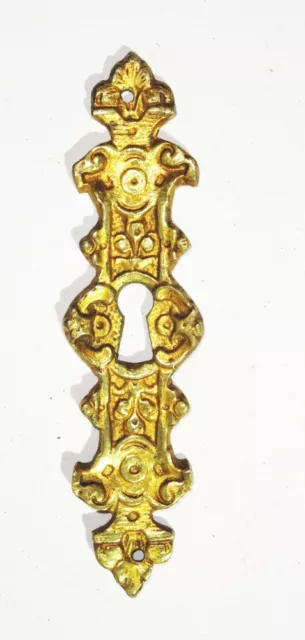 Old Massive Brass Furniture Fitting Keyhole 1880er