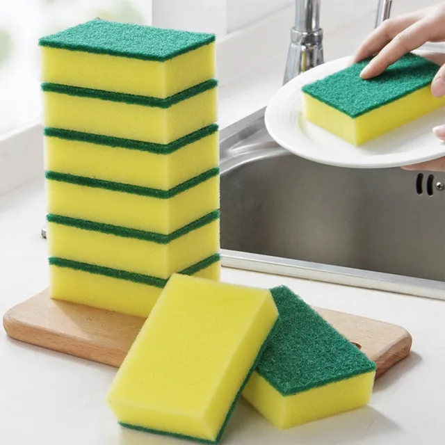 10 PIEZAS esponjas limpiadoras de cocina sin arañazos para fregar platos esponjas