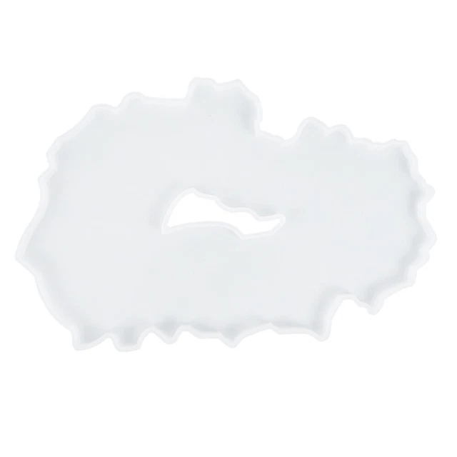Hágalo usted mismo Cristal Forma epoxi Taza irregular Alfombra Forma Silicona Placa de fruta Forma