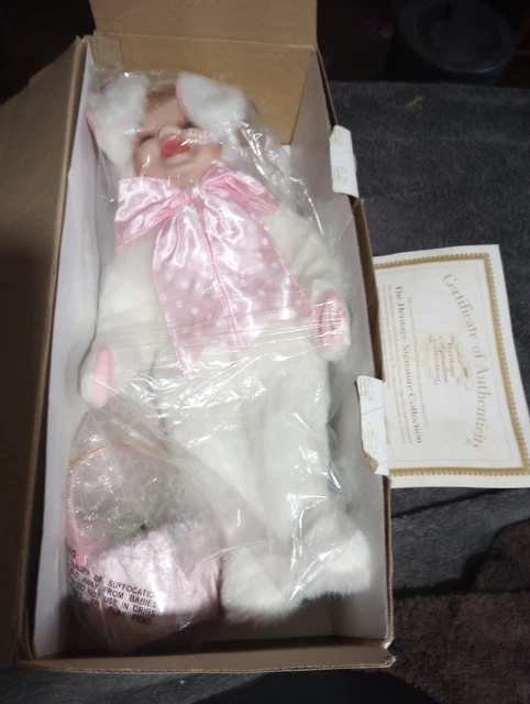 The Vintage Heritage Signature Collection Porcelain Bobbie Bunny Doll #92151
