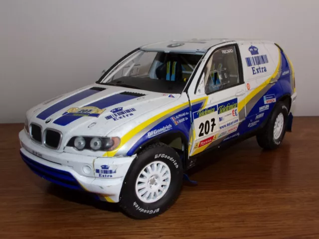 Épave DEFECT 1:18 1:18eme Solido BMW X5 Rallye Raid Rally voiture model car