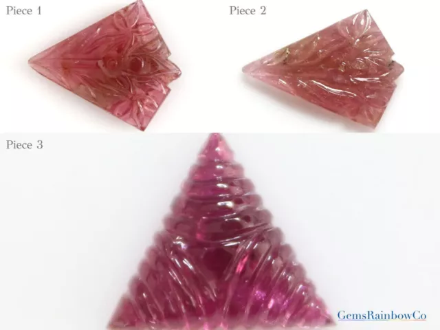 Tourmaline Carved in Fancy Shape, Natural Loose Gemstone Carving, Genuine